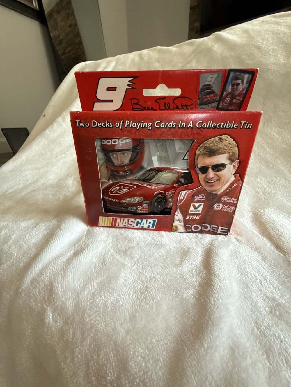2002 NASCAR Bill Elliott #9 Bicycle Playing Cards in Collectible Tin